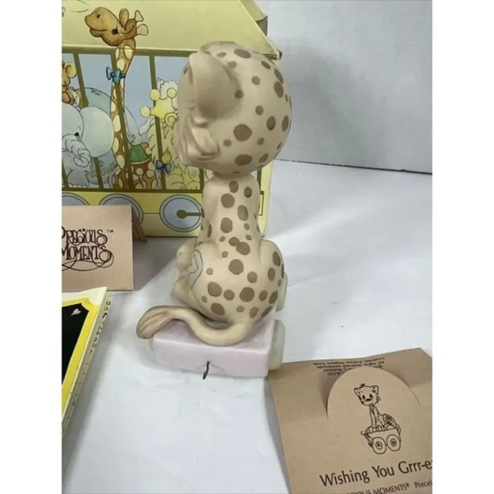 Vintage 1987 PRECIOUS MOMENTS‎ Birthday Train Series - #7 Leopard- 109479 - MIB